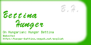 bettina hunger business card